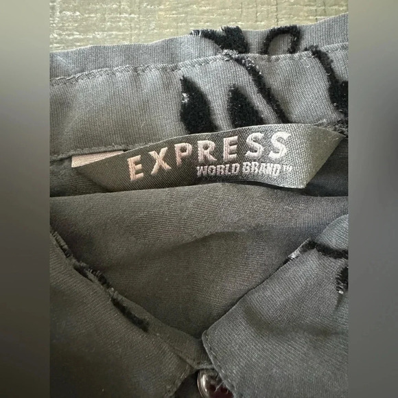 Express Women’s Silk Long Sleeve Blouse size 3 - Picture 7 of 7